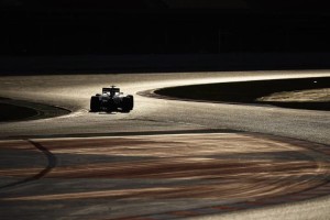 Ferrari's German driver Sebastian Vettel takes part in the fourth and last segment of Formula One pre-season tests at the Circuit de Catalunya, in Montmelo on the outskirts of Barcelona on March 1, 2015.    AFP PHOTO/ QUIQUE GARCIA