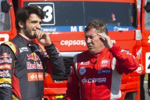 carlos sainz y antonio albacete prueba camion