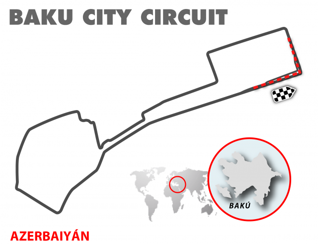 Previo de Fórmula 1 Gran Premio de Azerbaiyán circuito de Bakú