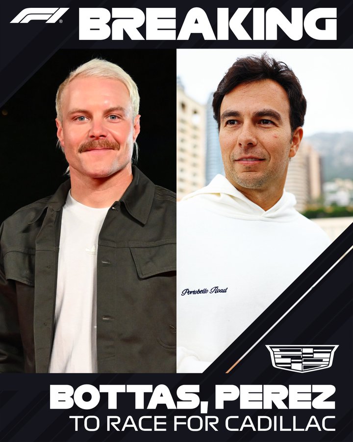 Ya es oficial: Checo Pérez y Bottas vuelven a la Fórmula 1 con Cadillac