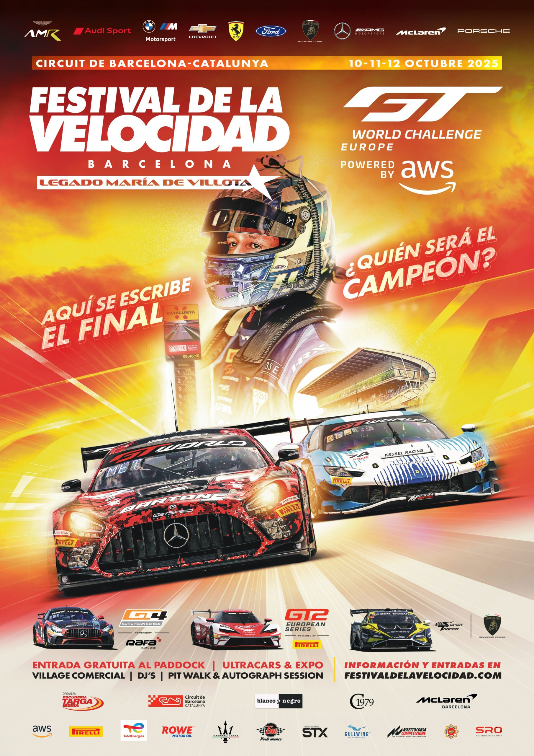 Barcelona recibe la última ronda del GT World Challenge con todo en juego
