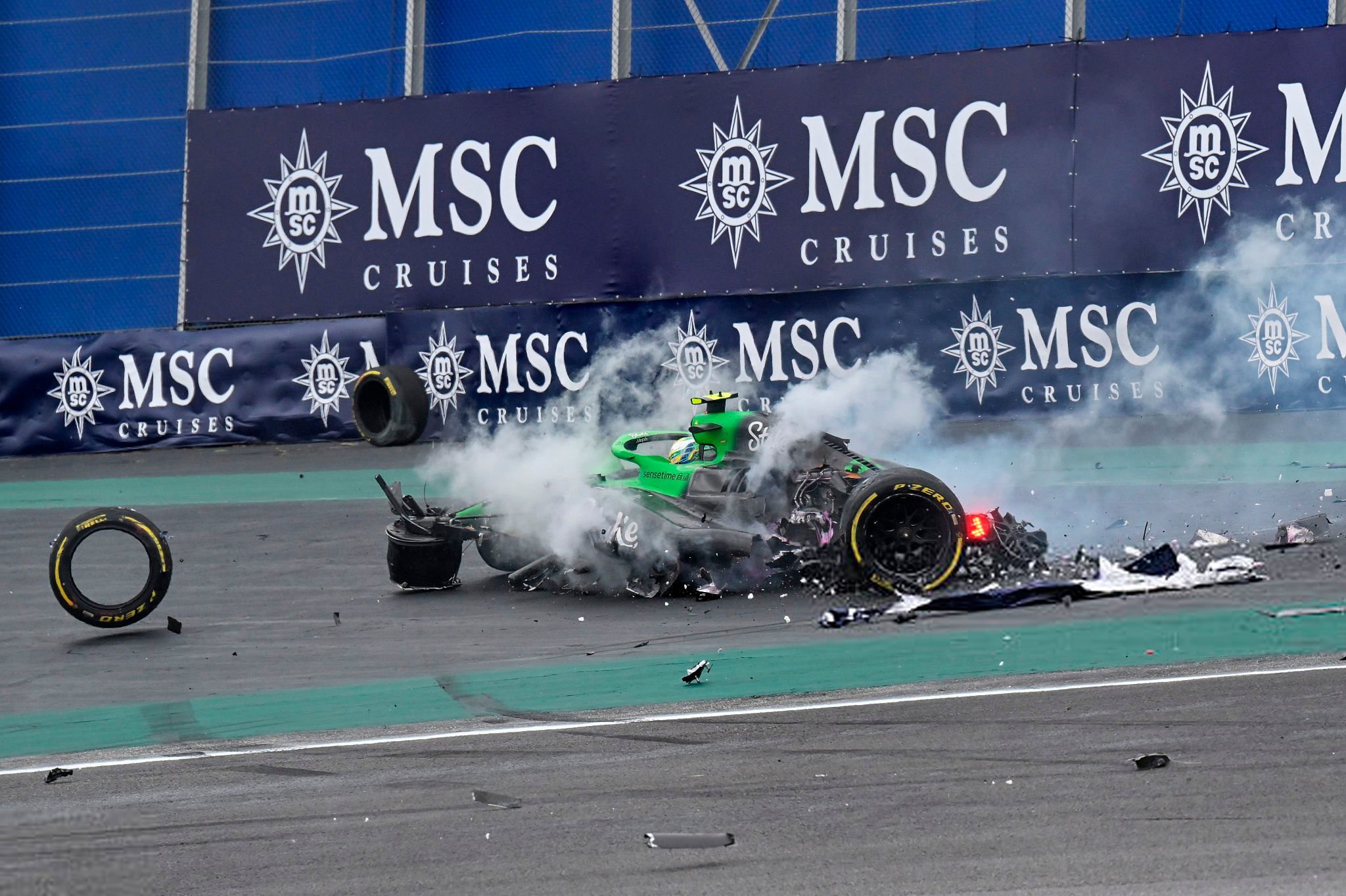 Vídeo del brutal y escalofriante accidente de Bortoleto en el Sprint de Brasil